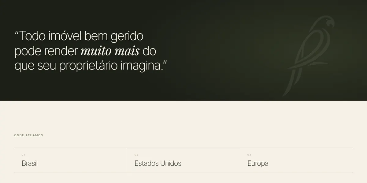 The brand’s credo on a dark band, and where ARARA operates