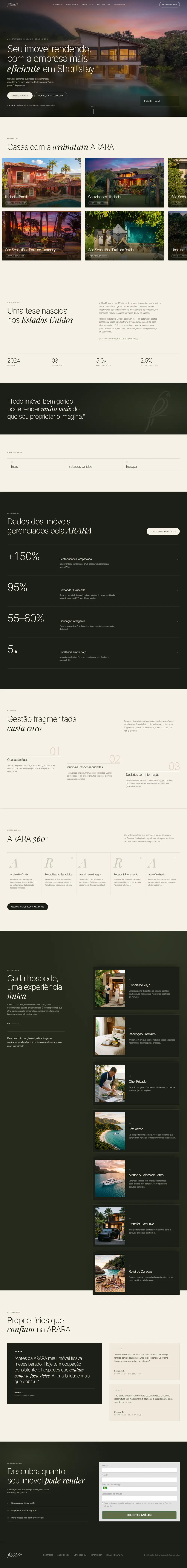 ARARA Hosting: full page