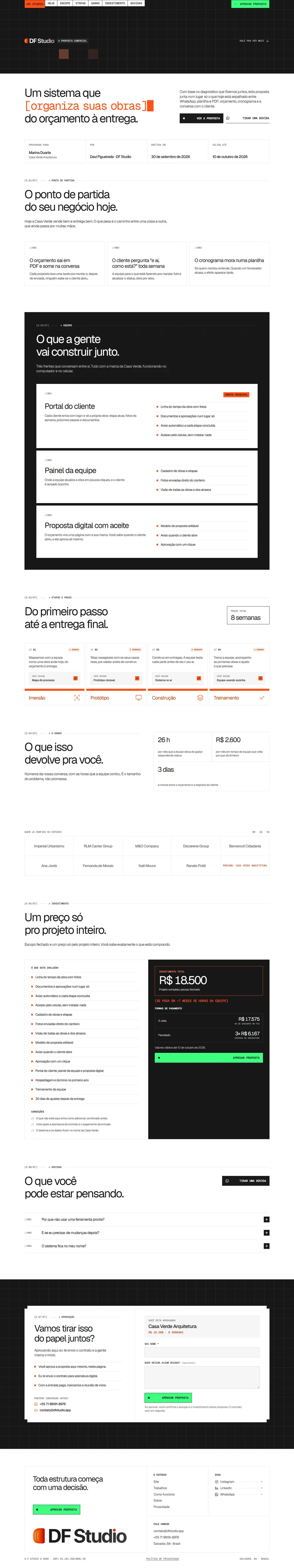 DF Studio OS: a full sample proposal, the way the client sees it