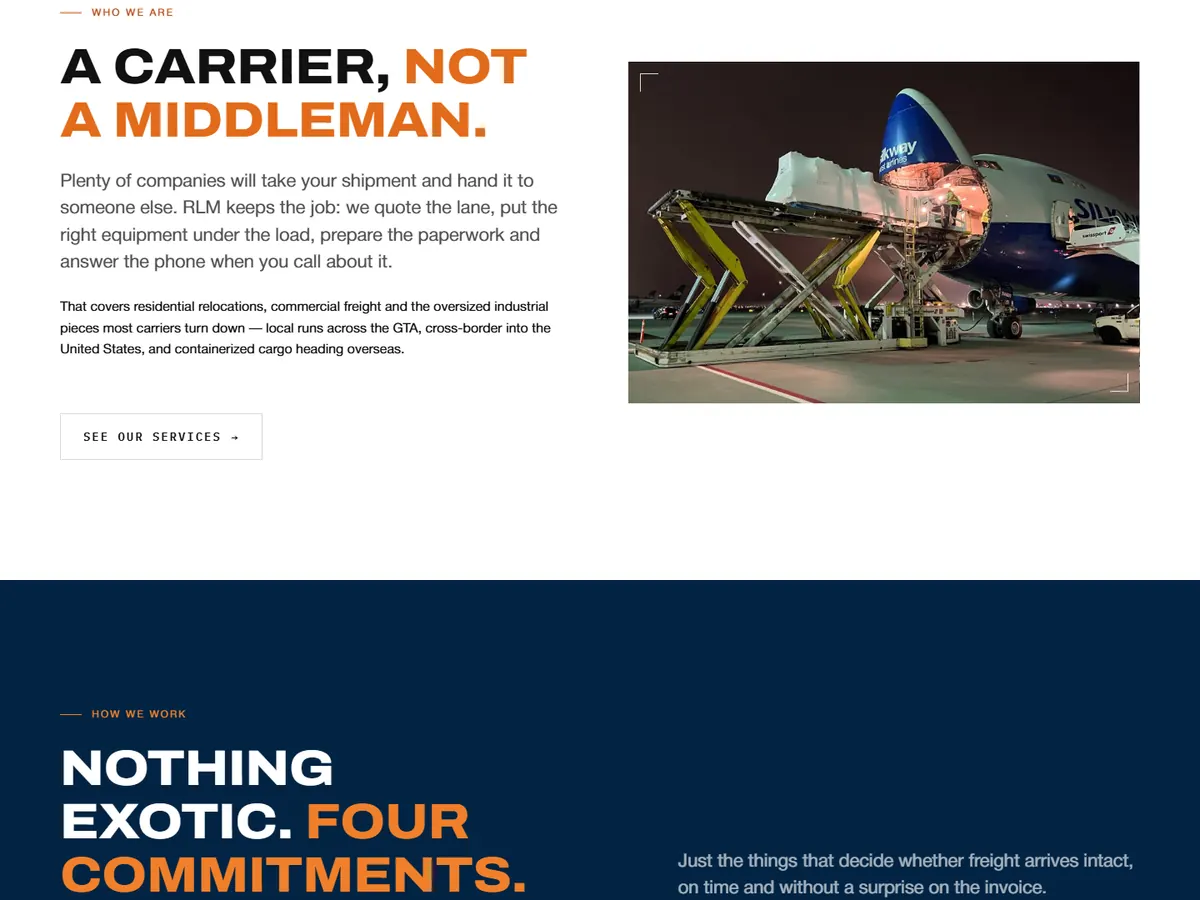 About: a carrier, not a middleman